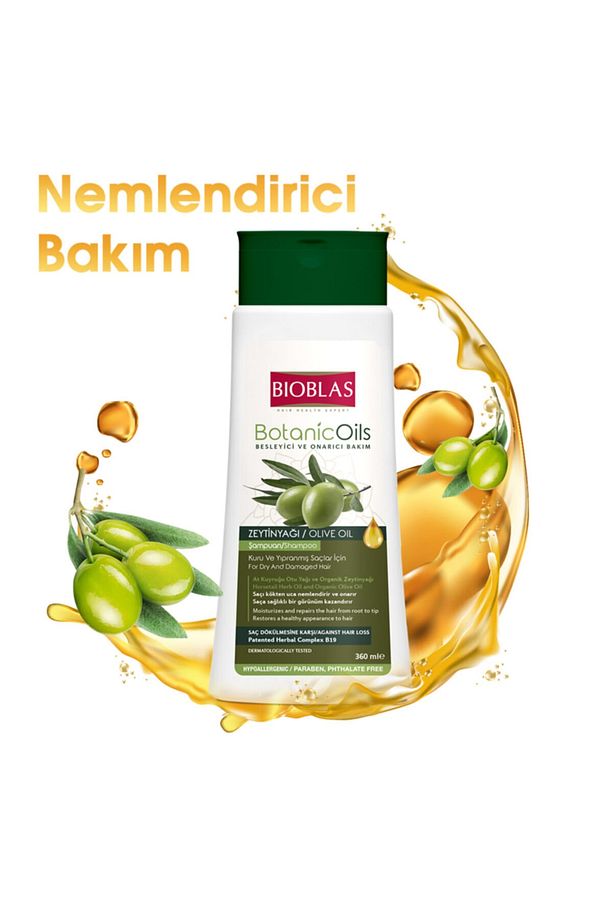 Bıoblas Botanıc Oıls Zeytinyağ (Kuru Ve Yıpranmış Saçlar) Şampuan 360 ml - 2