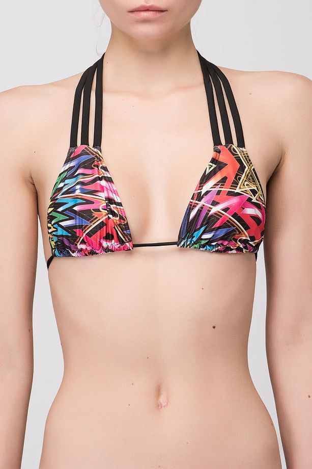 Kadın Desenli Üçgen Bikini Üstü CTFD102B29 - 1