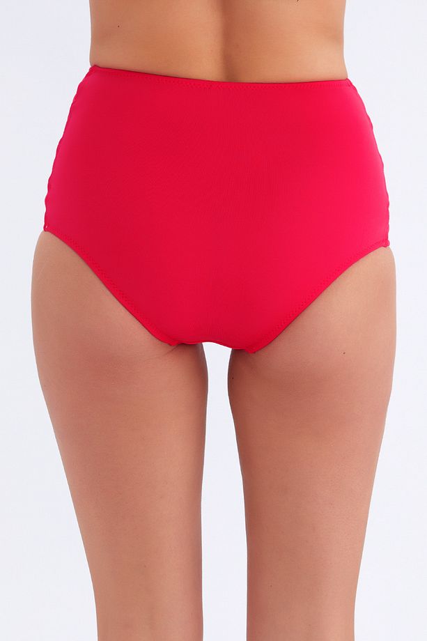63047 Kırmızı Yüksek Bel Bikini Altı - 2