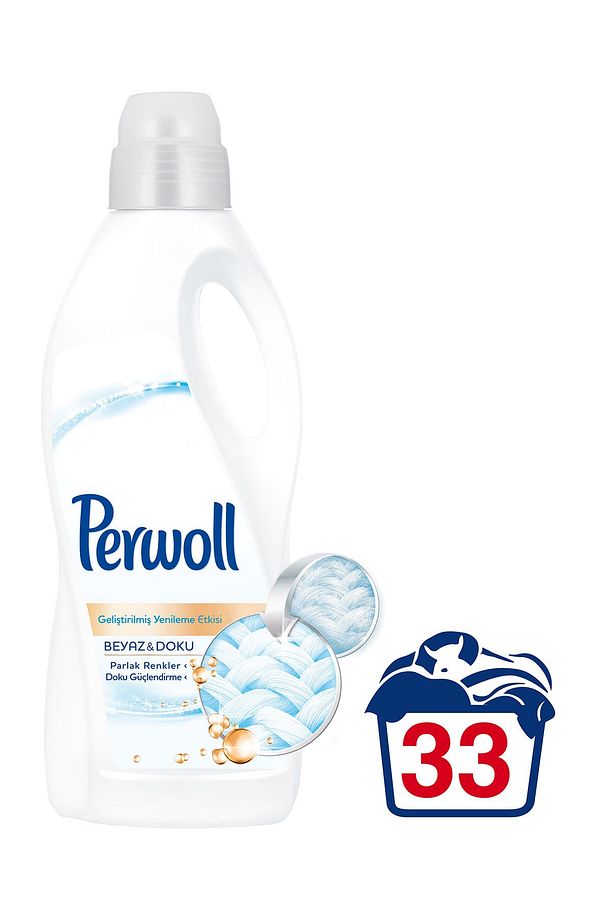 Hassas Sıvı Çamaşır Deterjanı Beyaz&Doku 2 L 33 yıkama - 1