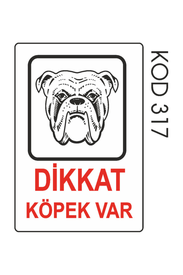 Caution Dog Present Sign 16*24 cm