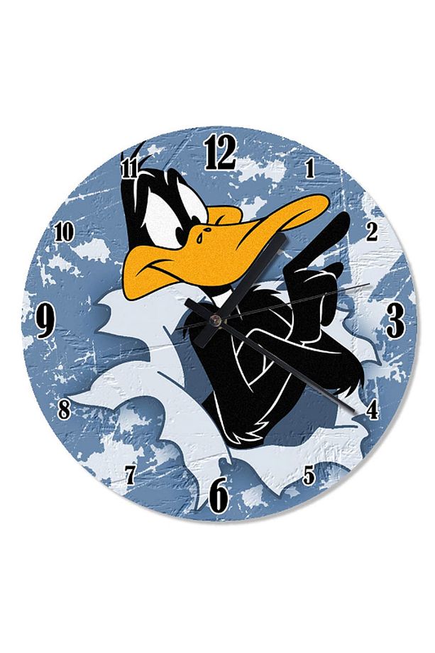 30 Cm Çap Daffy Duck Çocuk Odası Duvar Saati - 1