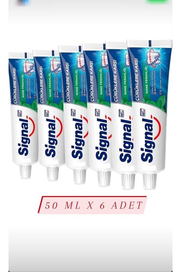 Diş Macunu Çürüklere Karşı Nane Ferahlığı 50 ml X 6 Adet - 1