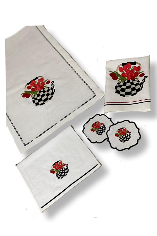 Checkered Teapot Kitchen Set - 2