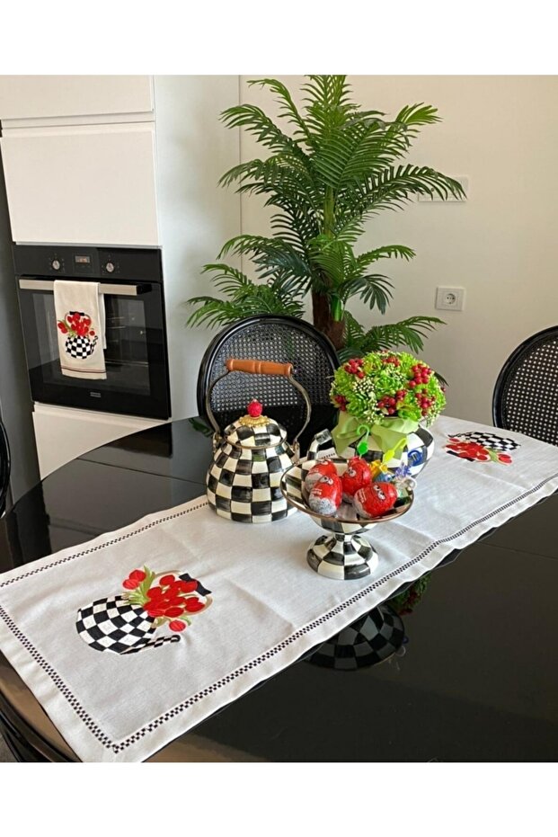 Checkered Teapot Kitchen Set - 3