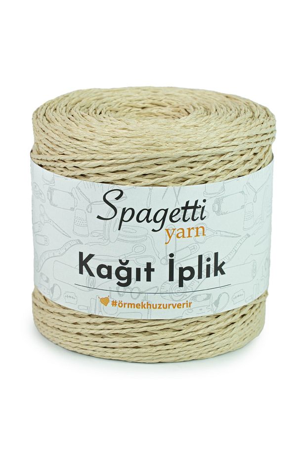 Kağıt Ip Açık Bej El Örgü Ipliği - 1