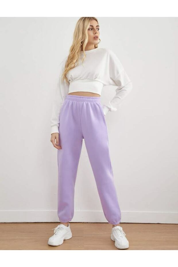 3 Iplik Şardonlu Lila Eşofman Altı - 3