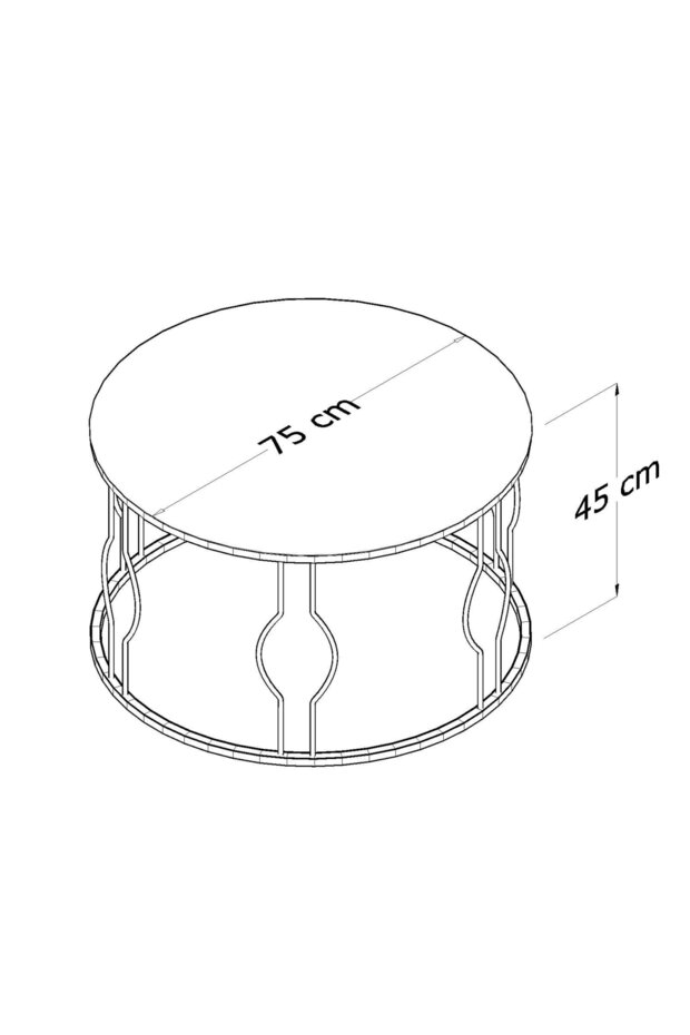 Rüya Orta Sehpa Bronz Ayna - 2