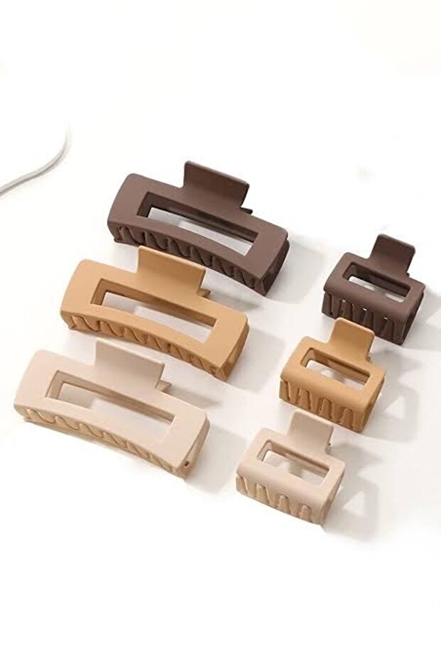 Women's 6-Piece Coffee Tones Mixed Latch Buckle Set