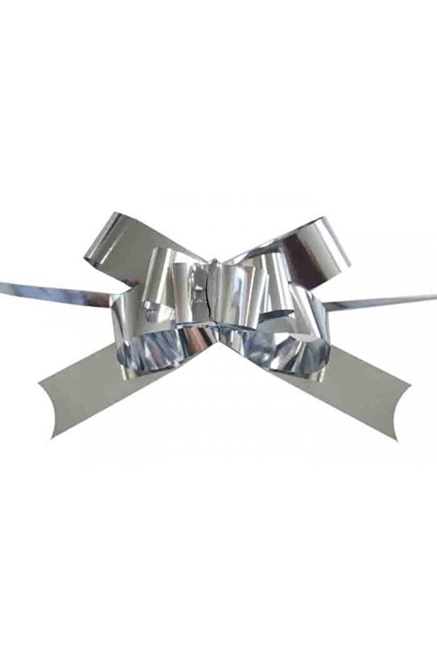 Metalized Pull-on Bow Silver - 1