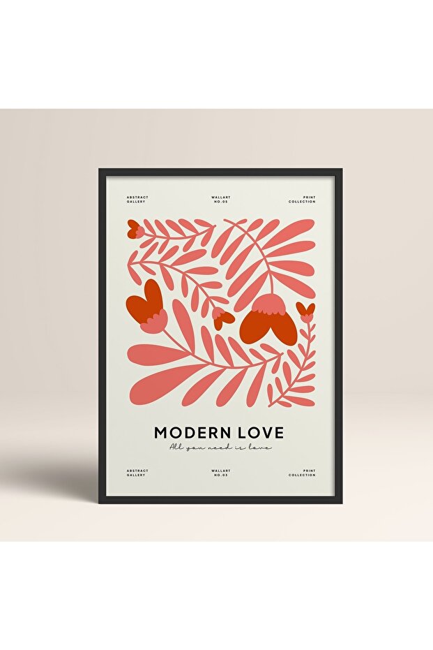 Black Wooden Framed Painting Framed Poster Artistic Modern Wall Decor (Flower122-Black-40X60)