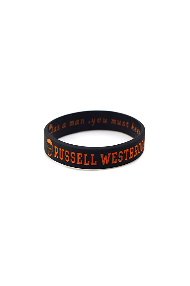 Black Basketball NBA Bracelet with Russell Westbrook Portrait