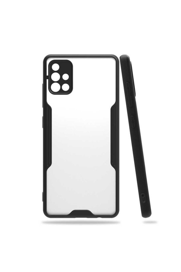 Samsung Galaxy A71 Case Frosted Transparent Parfait Cover with Camera Protection on the Back