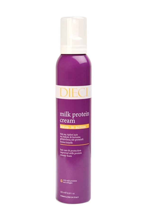 Dieci Milk Protein Süt Proteinleri Içeren Nemlendirici Saç Bakım Köpüğü 200 ml Cream Foam