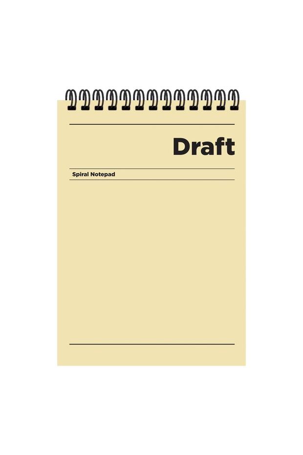 A4 Unlined 80 Sheets Cardboard Cover Ring Binder 60 Gr Cream Color Paper Draft