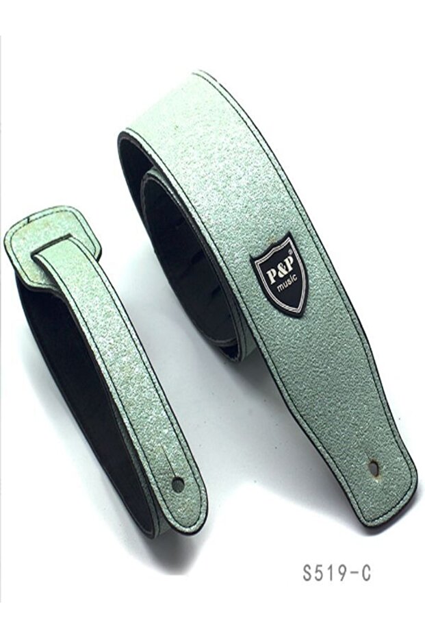 حزام كتف جيتار أزرق فاتح بنمط رقاقة كريستال - 1