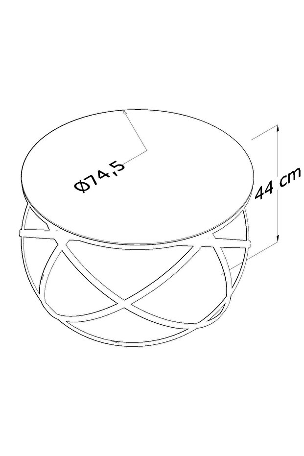 Gezegen Orta Sehpa Siyah Cam - 2