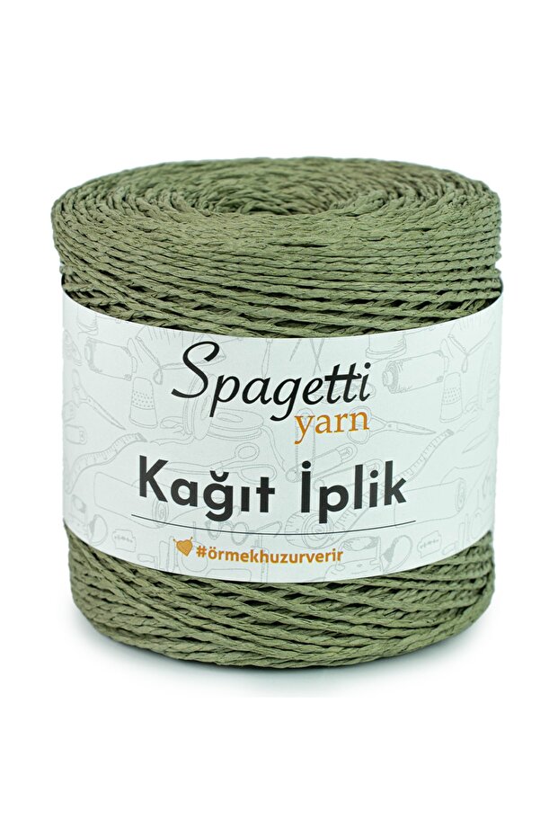 Paper Thread Khaki Hand Knitting Thread - 1