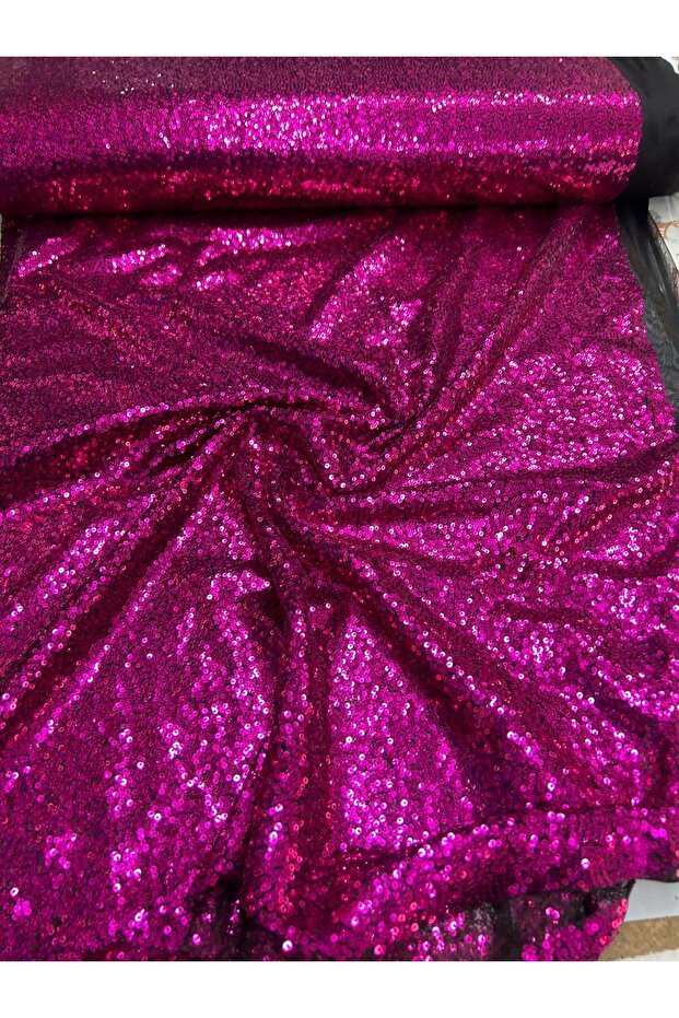 3 Mm. Sequin Fabric - Dark Fuchsia