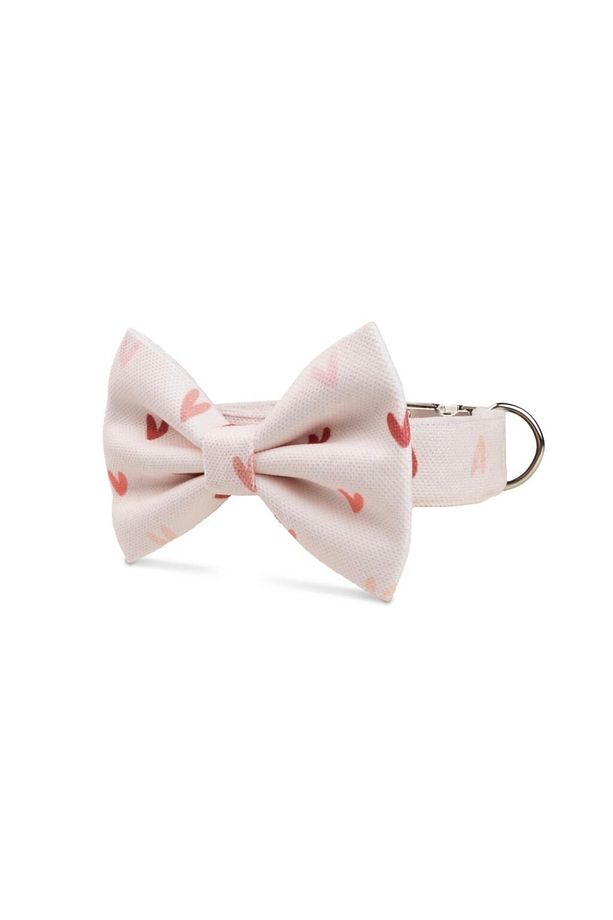 Pembe Köpek Tasması Ve Köpek Papyon Kalp Desenli - 6