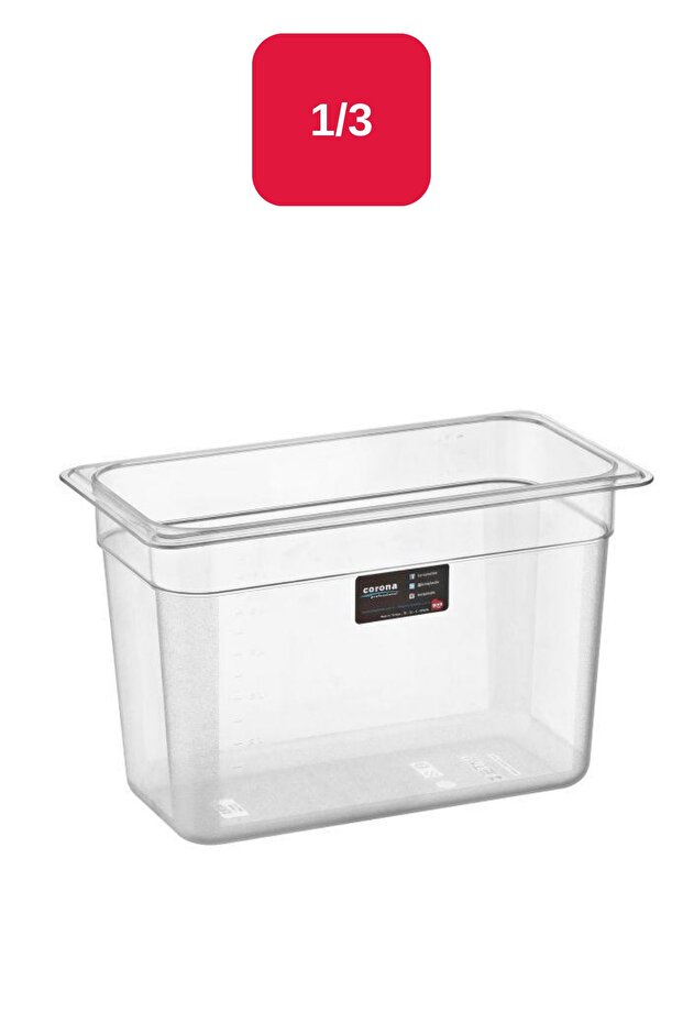 Pc Gastronom 1/3 Bathtub Transparent - 200 Mm - Bo160