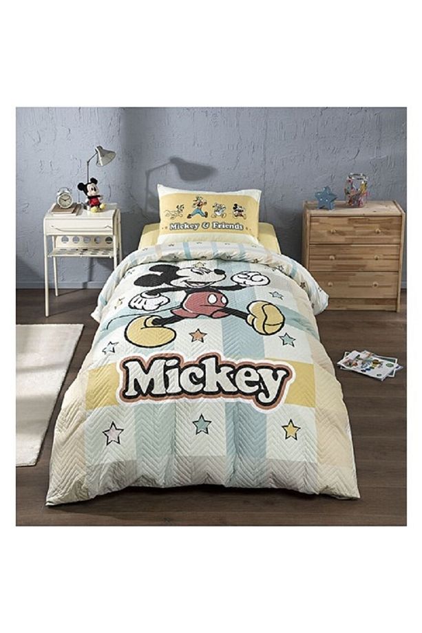 Dört Mevsim Kapitoneli Complete Set Mickey Mouse Star Tek Kişilik Nevresim - 1