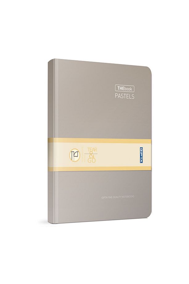 Thebook Pastels Ip Dikişli Sert Kapak 20x28 120 Yaprak Kareli Defter Gri - 1