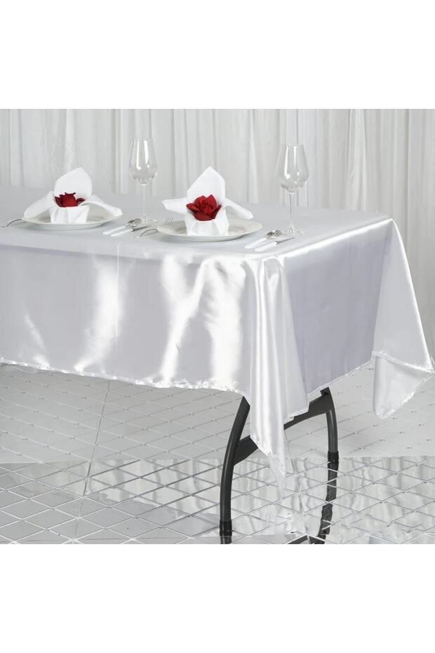 مفرش المائدة الساتان الأبيض - 1