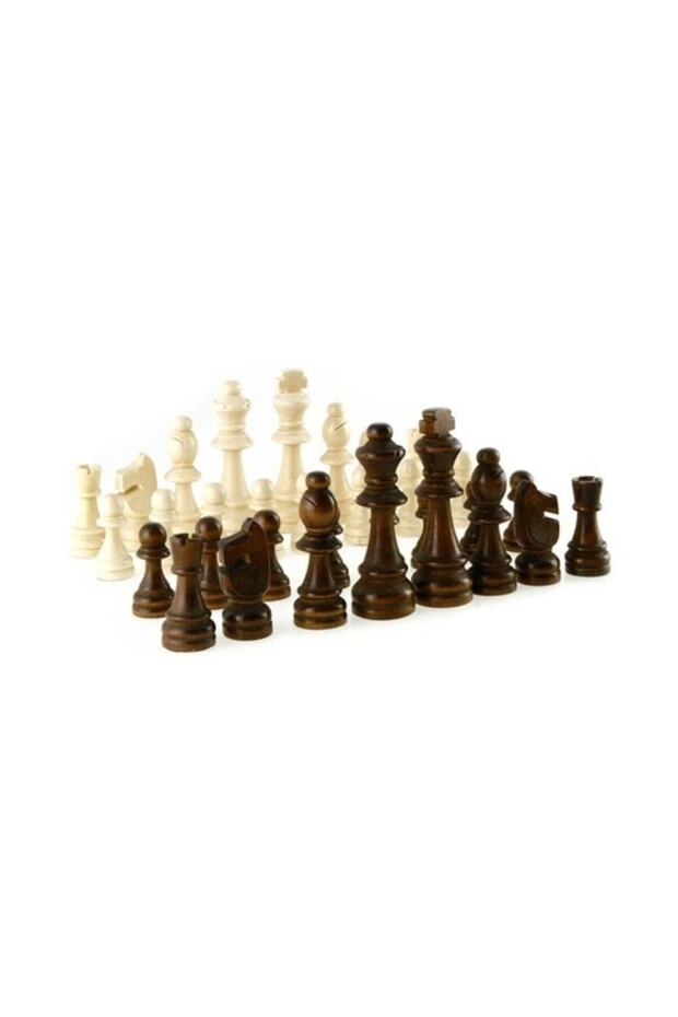 Eser Ahşap Satranç Taşı /no:35 (şah: 8,8 Mm -piyon: 4 Mm -vezir:8,5 Mm ) - 1