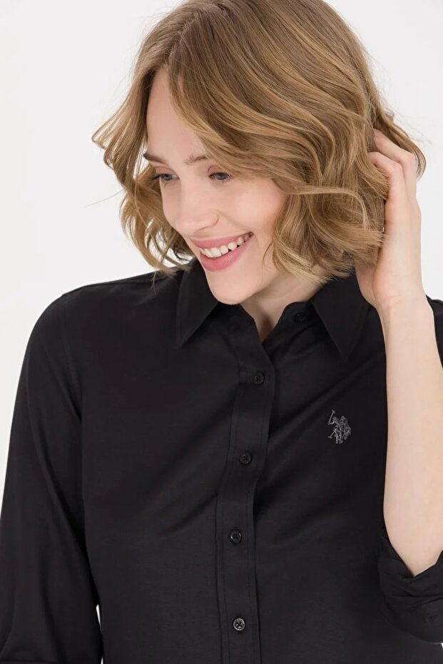 Kadın Basic Gömlek Uzunkol - 1