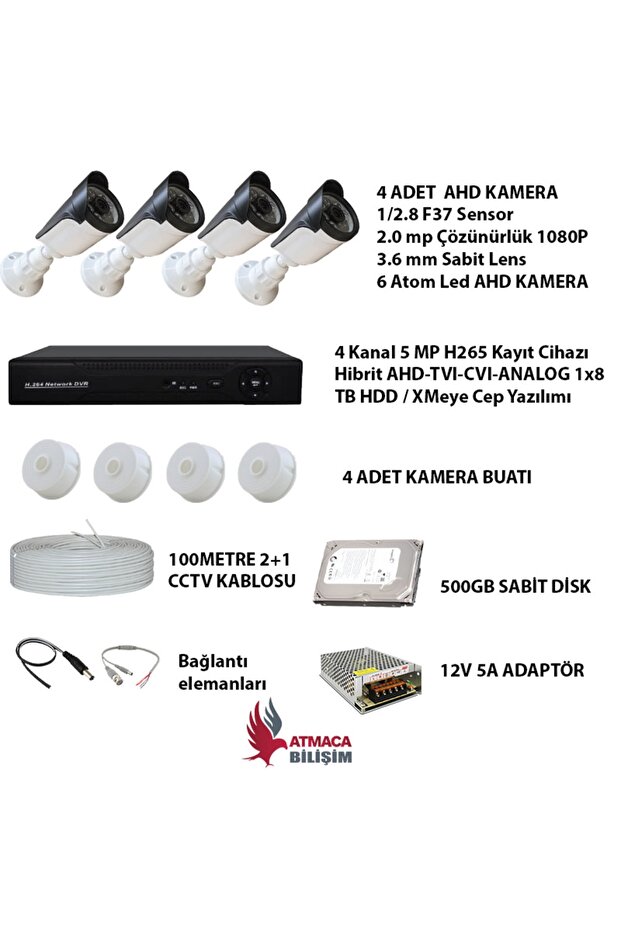 Full Hd 4 Kameralı Full Set