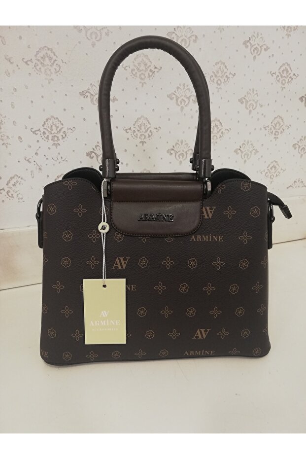 حقيبة 342 قهوة مطبوعة - 1