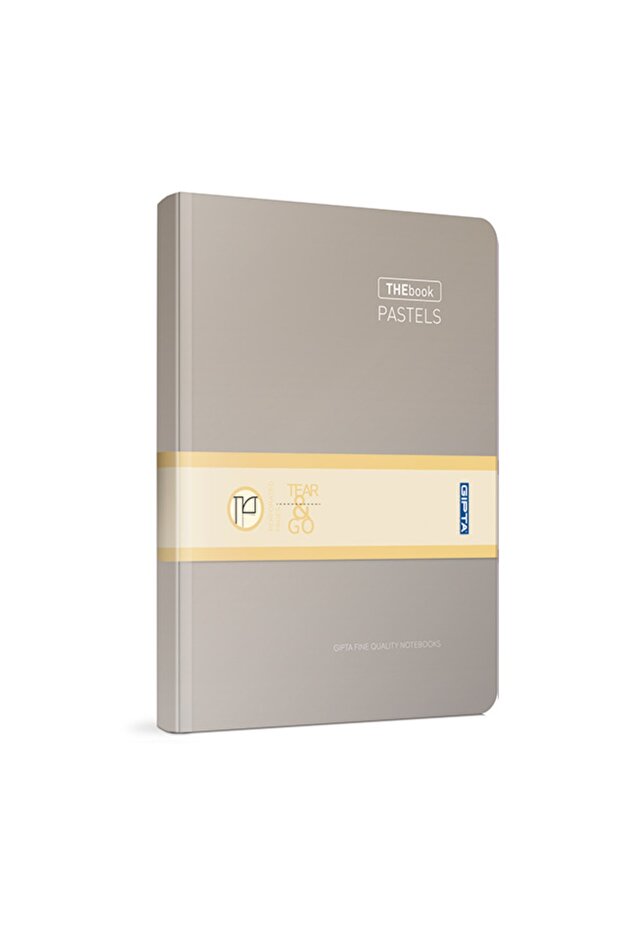 Thebook Pastels غطاء صلب مخيط 20x28 200 ورقة دفتر ملاحظات مبطن باللون الرمادي