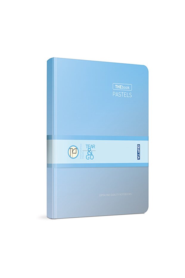Thebook Pastels غطاء صلب بخيوط مقاس 20x28 200 ورقة دفتر ملاحظات مبطن باللون الأزرق