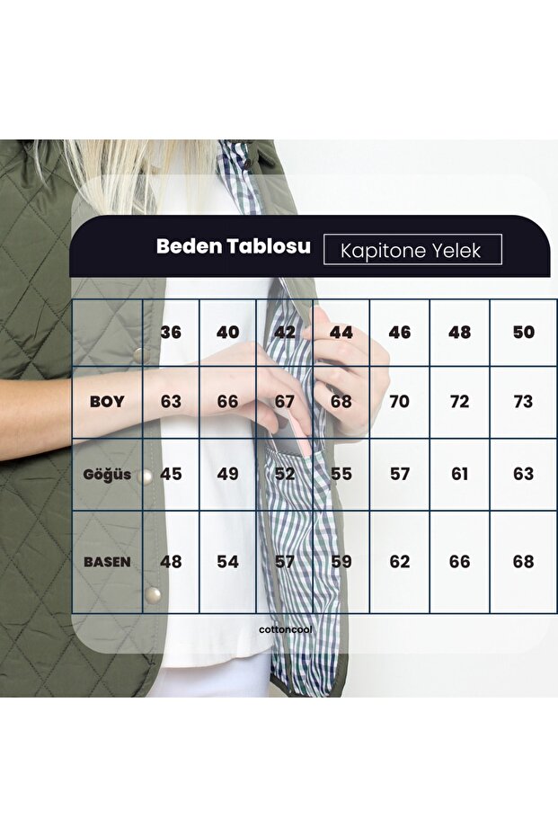 Kadın Kapitone Yelek - 6