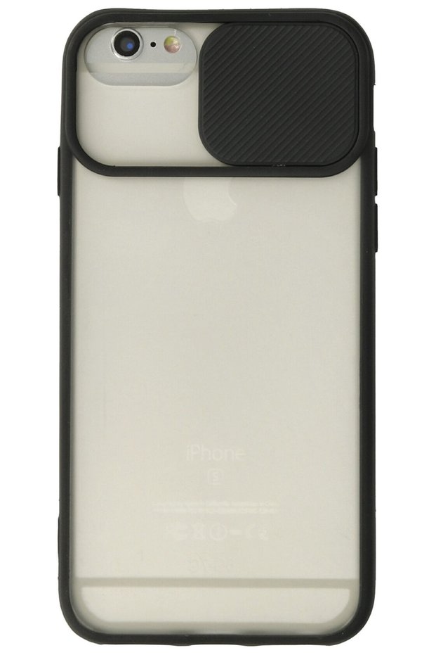 iPhone 6 Plus Black Camera Protected Sliding Unprinted Silicone Case