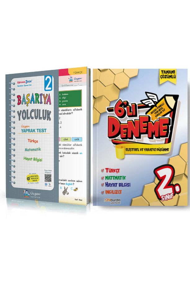 2. Sınıf Başarıya Yolculuk Tüm Dersler Yaprak Test + Onburda Yayınları 2. Sınıf 6'lı Deneme - 1