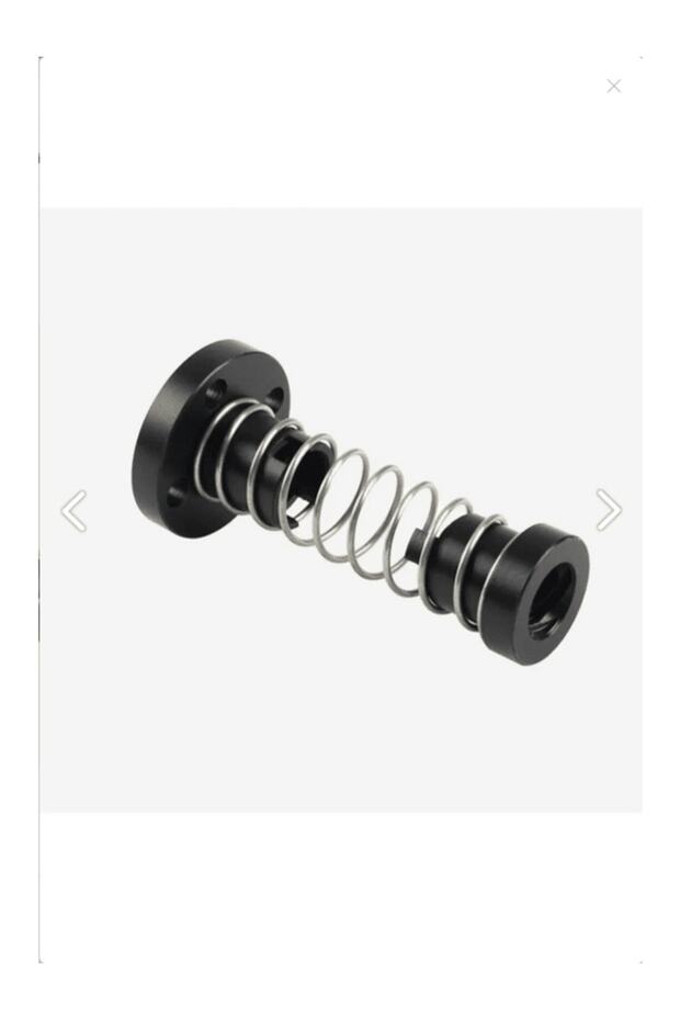 1.sınıf T8 Trapez Vidalı Mil (400 MM) T8-8 Pom Yaylı Somun 1 Adet Takım Üstün Kalite - 2