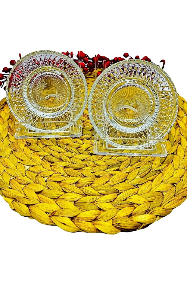 Farasha Model Çay Tabağı 6 Lı Cam Çay Tabağı (elysia Muadili) - 1