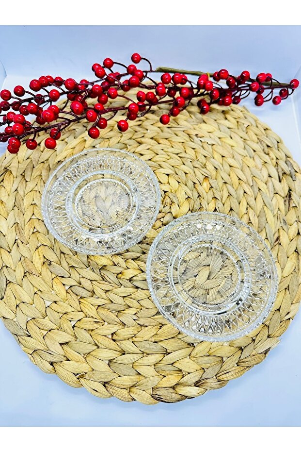 Farasha Model Çay Tabağı 6 Lı Cam Çay Tabağı (elysia Muadili) - 2