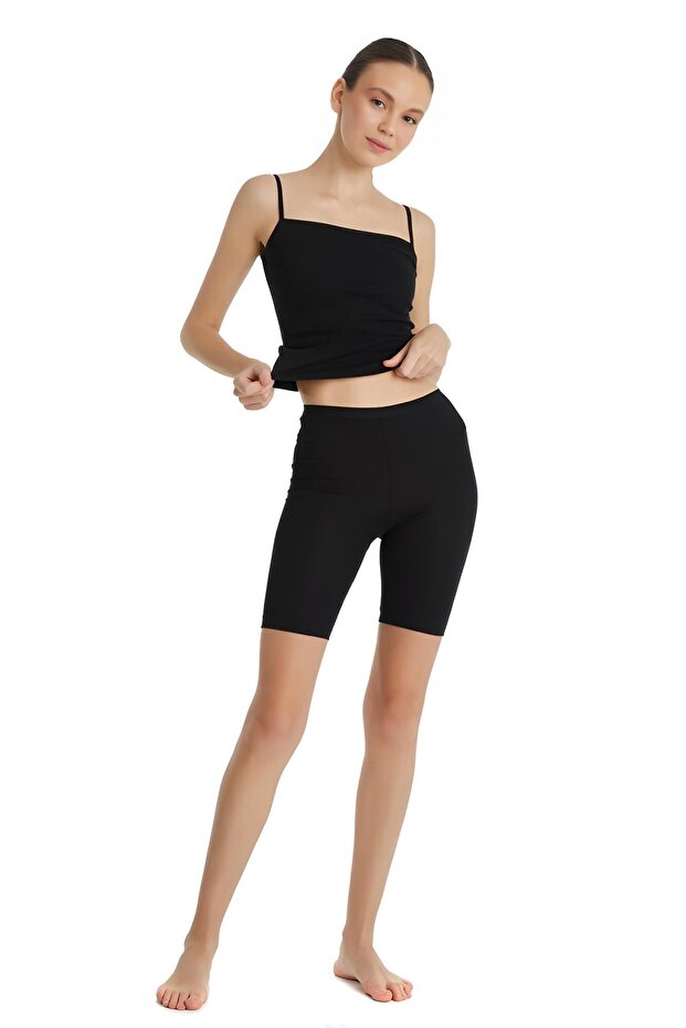 Women's Black Plus Size Boxer Essential 1309