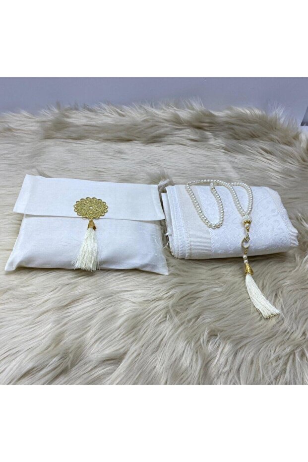 Krem Çantalı Seccade - 1