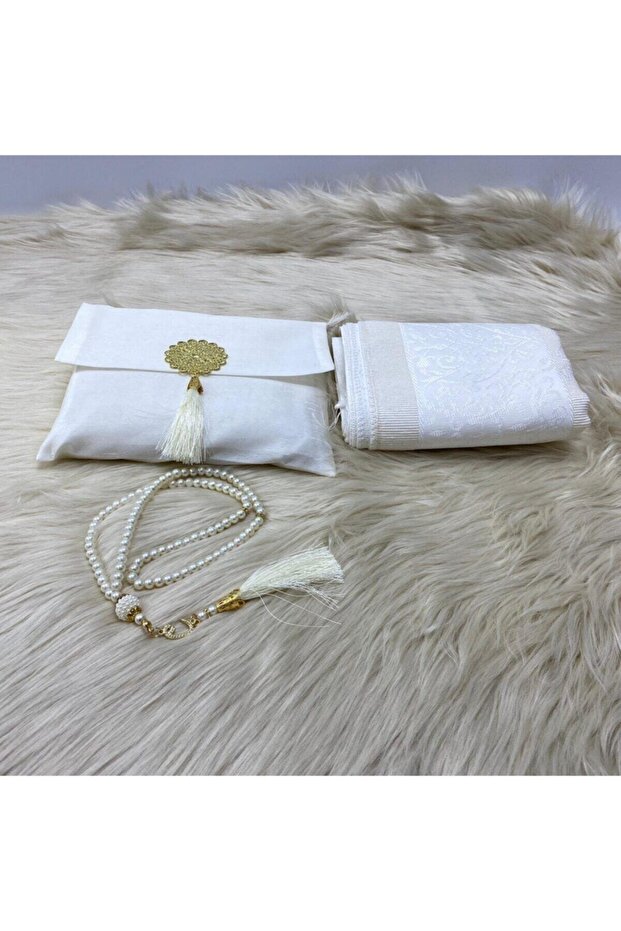 Krem Çantalı Seccade - 3