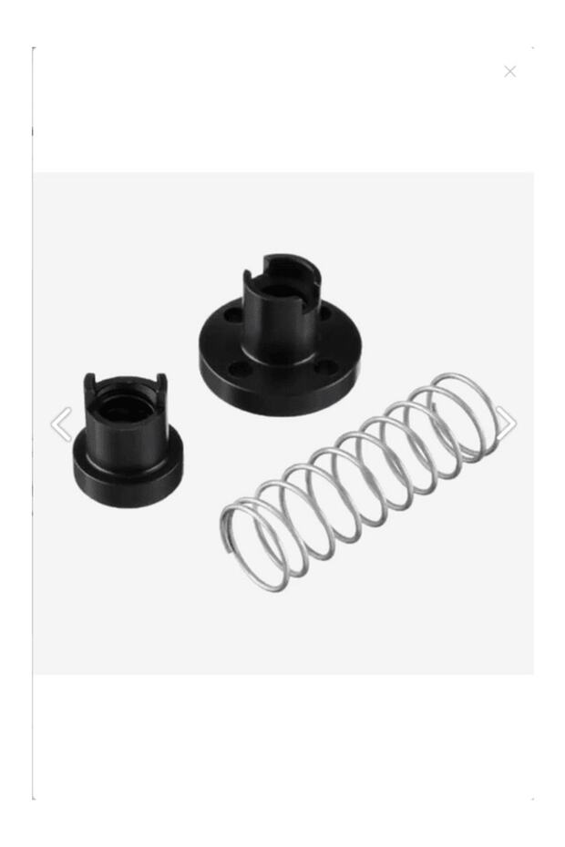 1.sınıf T8 Trapez Vidalı Mil (400 MM) T8-8 Pom Yaylı Somun 1 Adet Takım Üstün Kalite - 3
