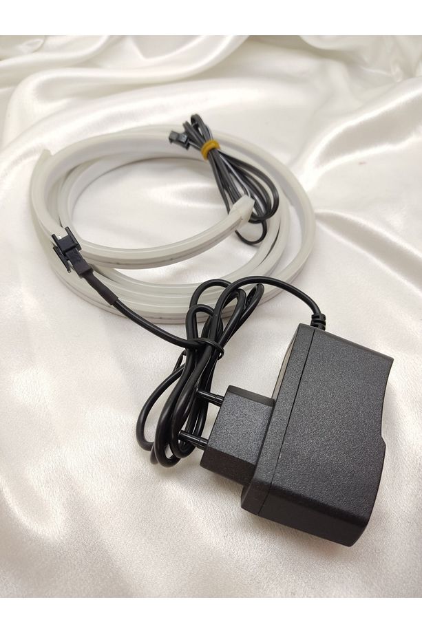 12v 1a Modem Led Adaptörü + 80 Cm 12 Volt Neon Led Beyaz Işık Tak Çalıştır - 1