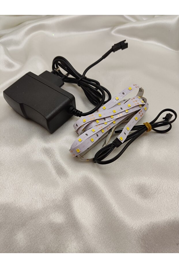 12v 1a Modem Led Adaptörü + 1 Metre Tek Çip Şerit Led Gün Işığı Tak Çalıştır - 2