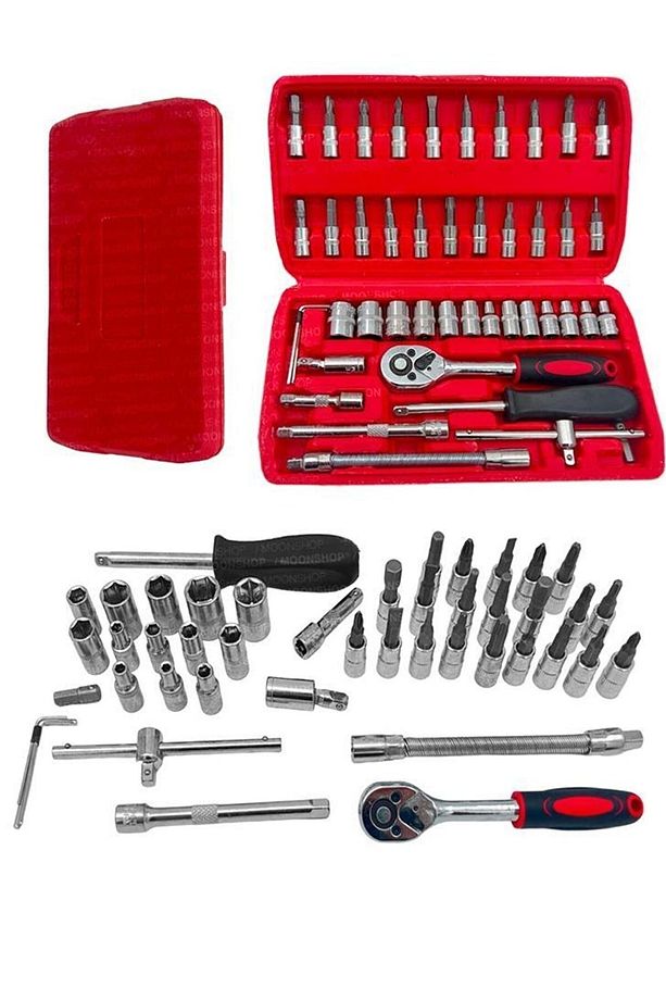 Cr-v Max 1/4 Cırcırlı 46 Parça Lokma Anahtar Takımı Uç Seti Tam Set - 2