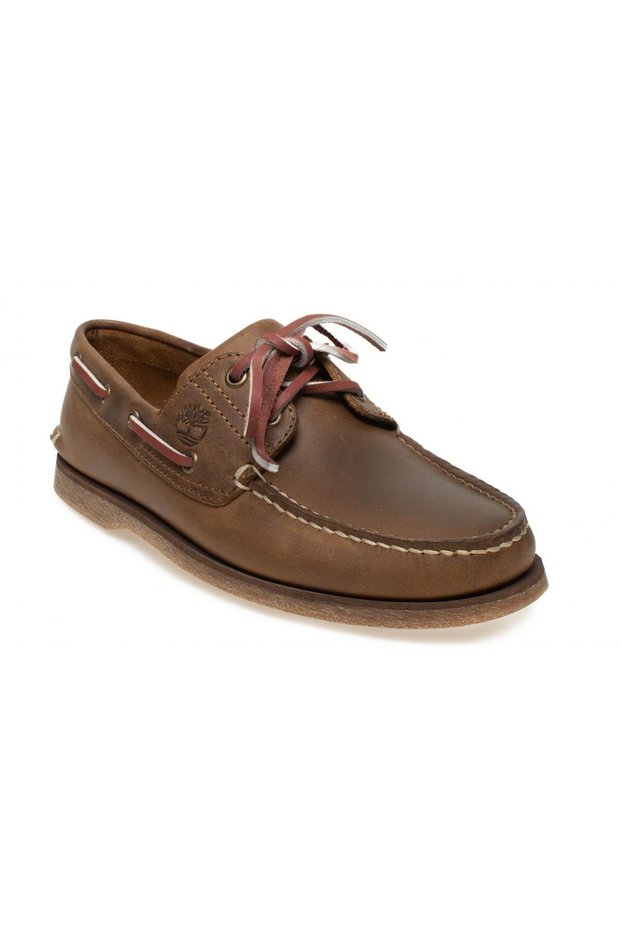 Tb025077 Classic Boat 2 Eye Shoes Brown Men's Shoes
