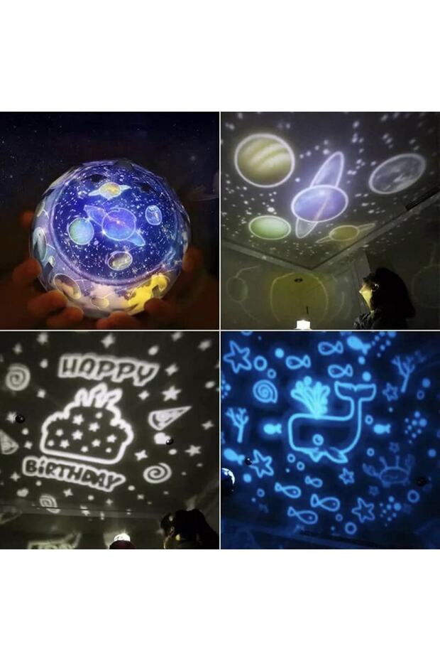 Ayzem Projektör Gece Lambası Gökyüzü Değişebilen 5 Farklı Model Ile Her Etkinlikte Kullanım Olanağı - 5