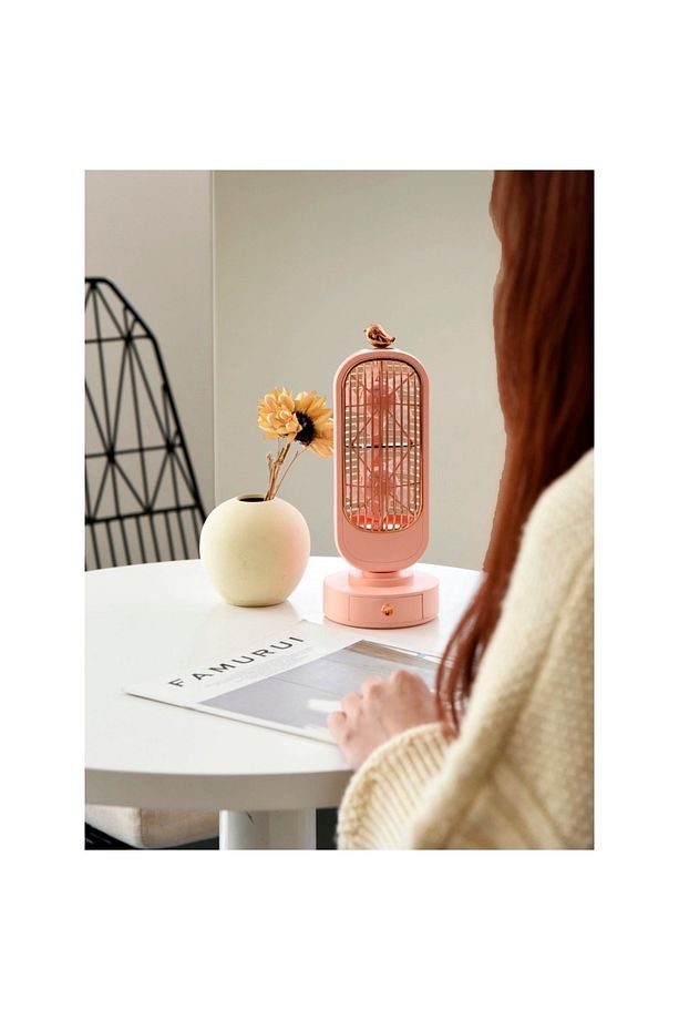 2 Fanlı Kule Tipi Masa Fanı Hızı Ayarlanabilir Mini Usb Şarjlı Vantilatör - 5